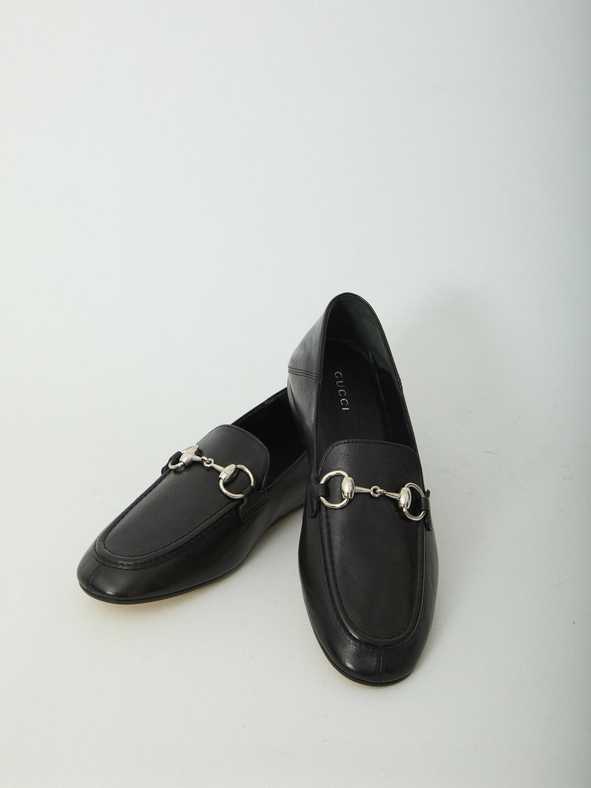 GUCCI Black Leather Loafers