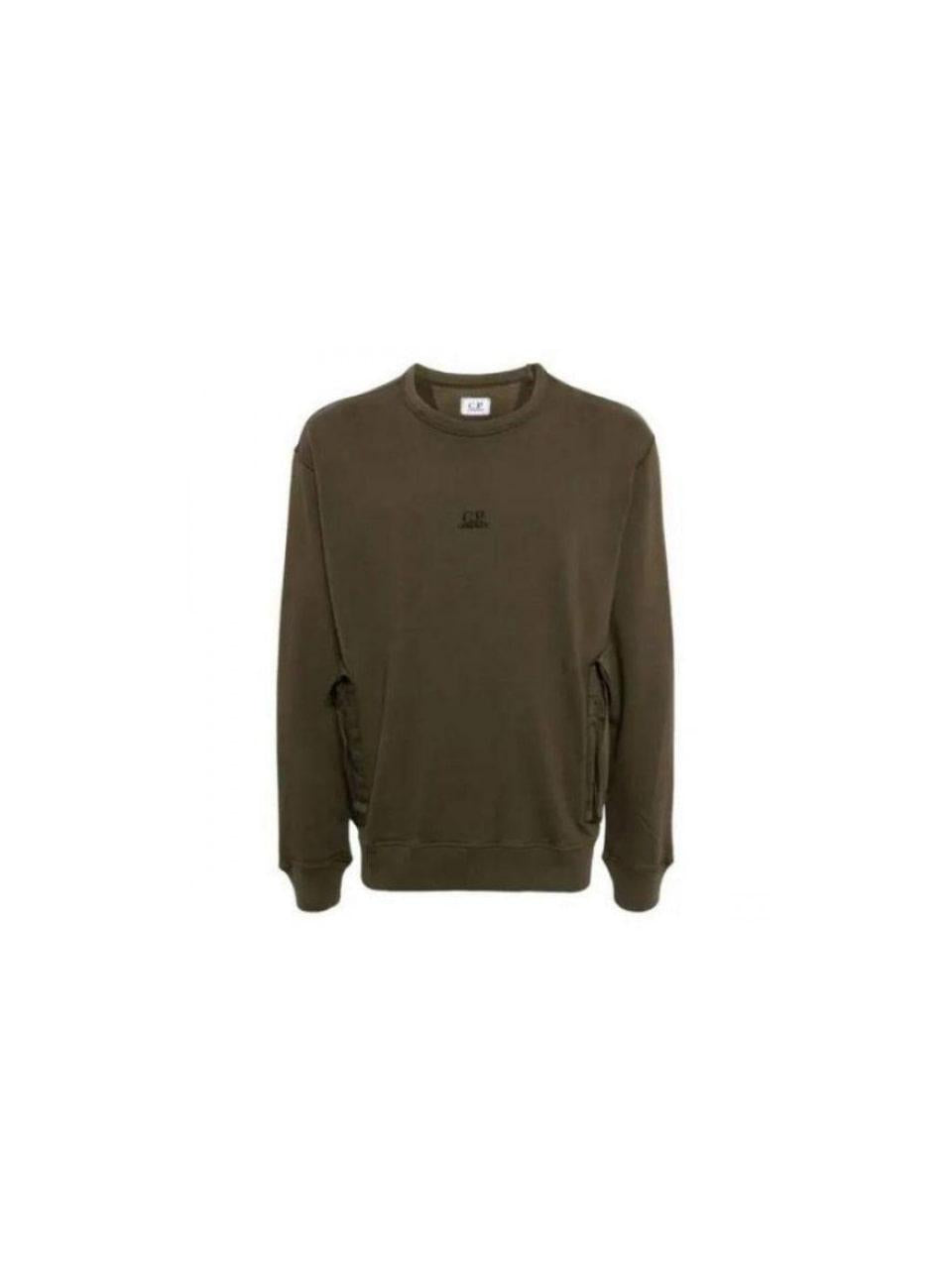 CP Company Cotton Fleece Mixed Pocket Sweatshirt for Men