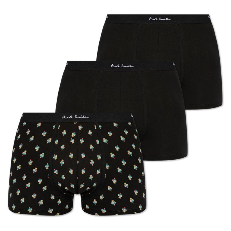 Paul Smith Robot Print Black 3-Pack Underwear for Men M1A 914 P3PK67 79