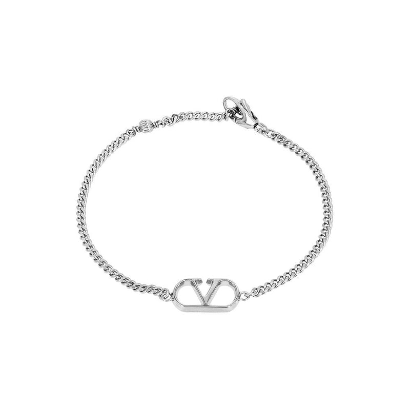 VALENTINO Men's Leather Bracelet 8Y2J0AG4 MET 172