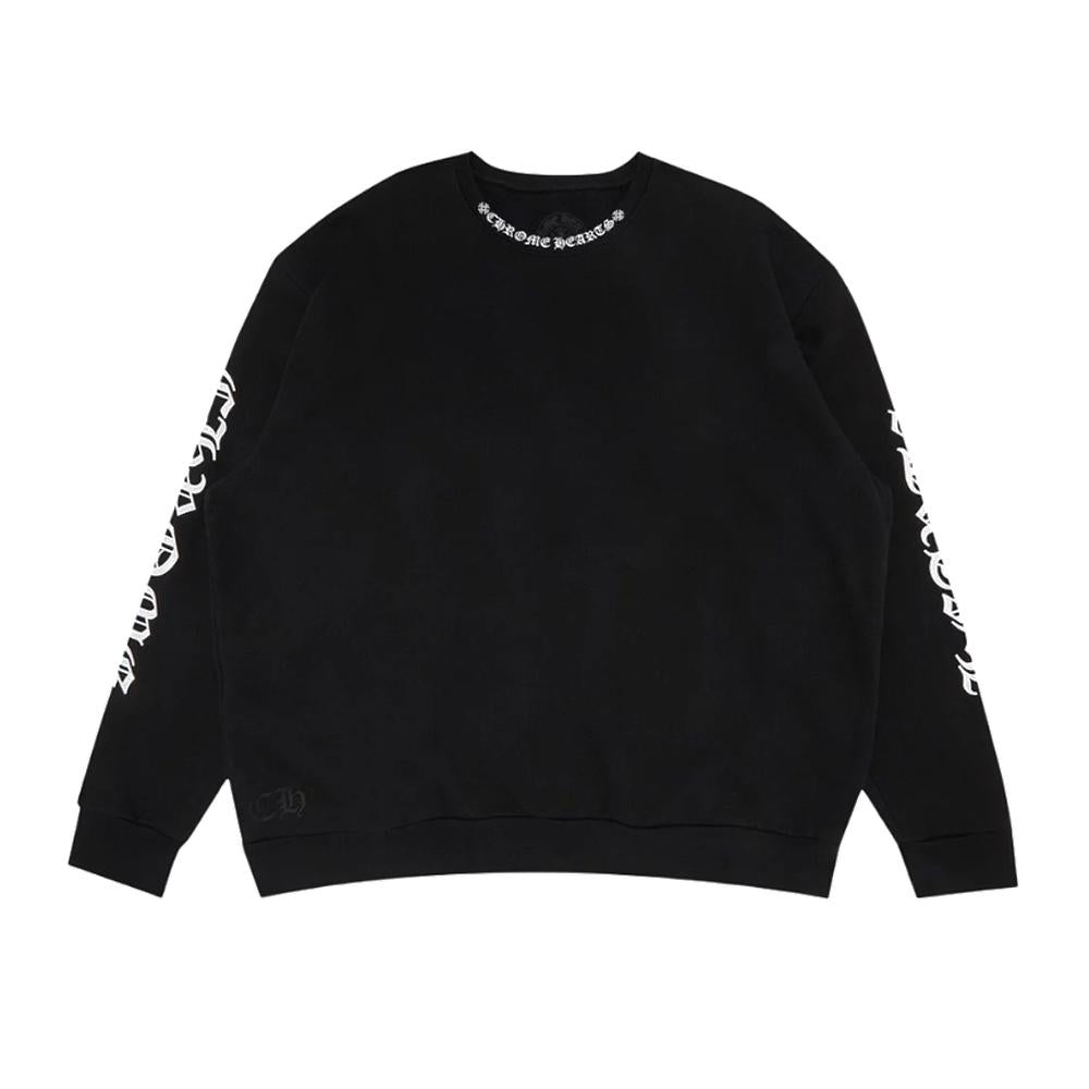 Chrome Hearts Black Crewneck Logo Sweatshirt Unisex