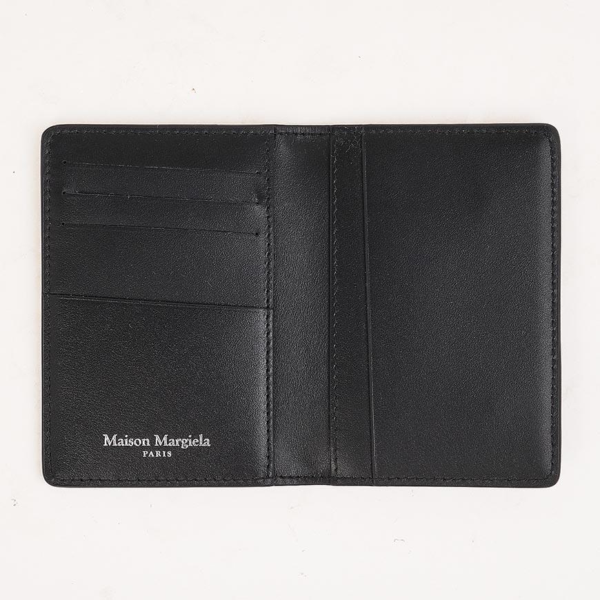 Maison Margiela Unisex Four-Stitches Leather Card Holder Black