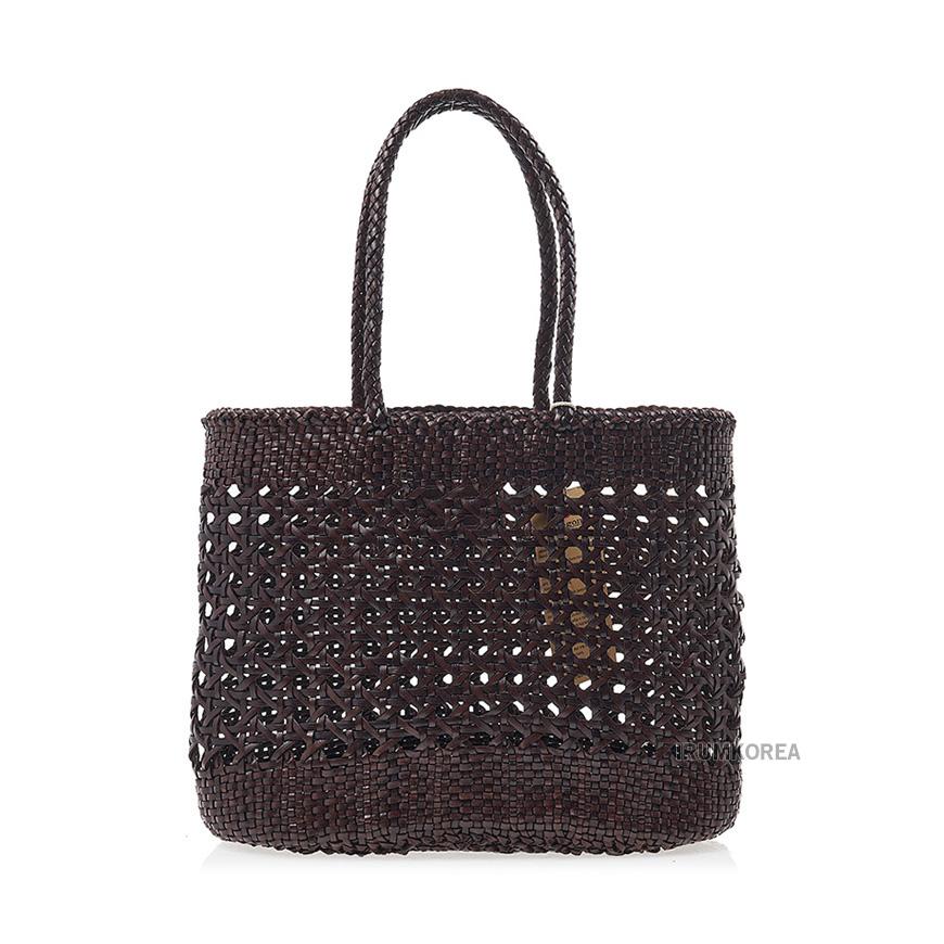 Dragon Diffusion Eclipse Leather Tote Bag for Women 8162 DARK BROWN
