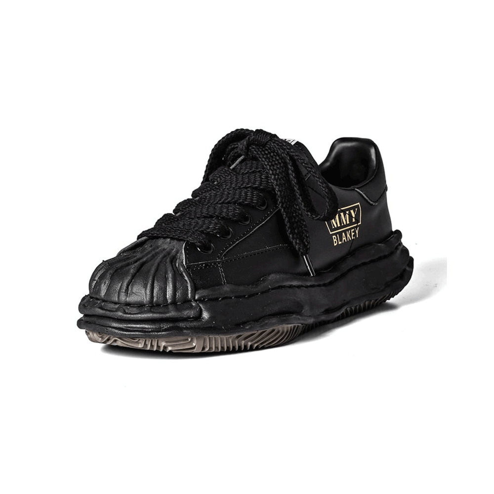 Maison Mihara Yasuhiro Blakey Leather Low-Top Sneakers Black Un A06FW702 BLK BLK