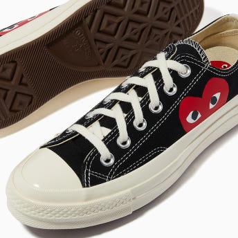 Comme des Garcons Black Grey Chuck Taylor 70 Low Sneakers 150206C