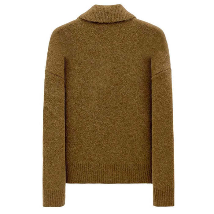 AMI Big Heart Collar Wool Crewneck Knit Sweater Unisex