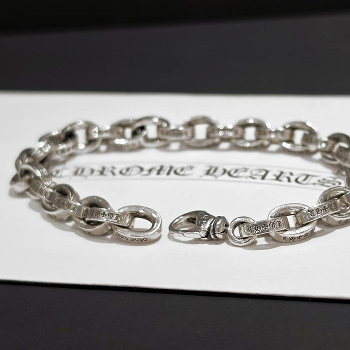 Chrome Hearts Paper Link Bracelet Large 8 Inch Unisex Silver
