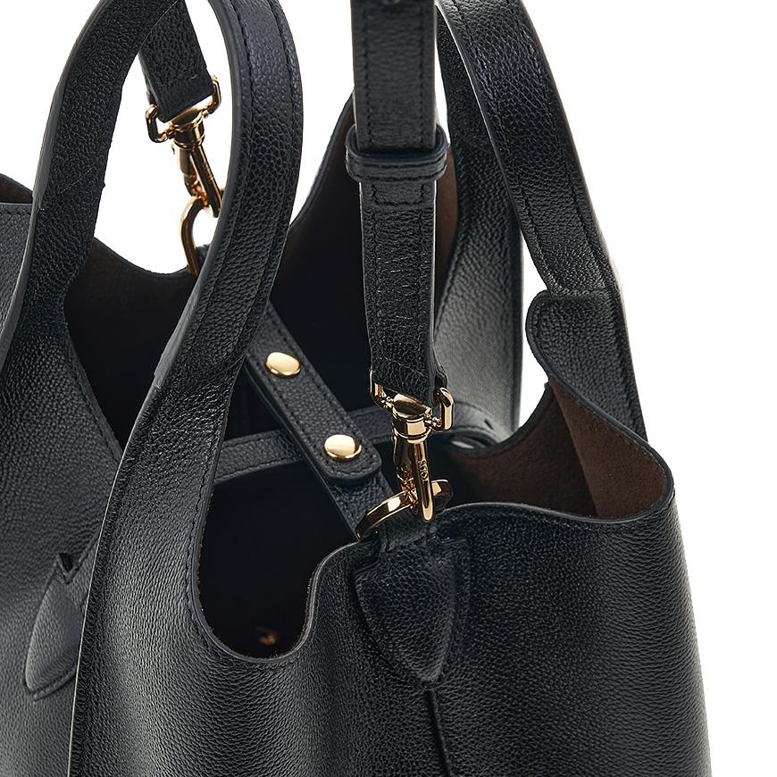 Tods T Timeless Mini Shopper Tote Bag Black Leather Women’s