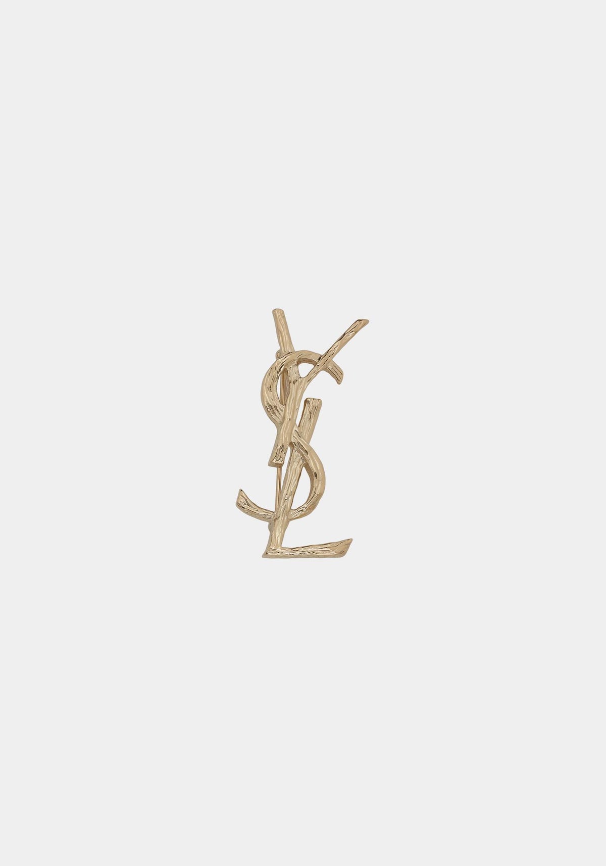 Saint Laurent Gold Cassandra Opium Brooch