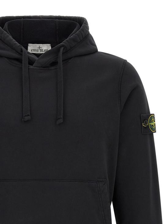 STONE ISLAND Black Cotton Logo Hoodie Sweatshirt Women’ L2S156100062 S0051 V0029