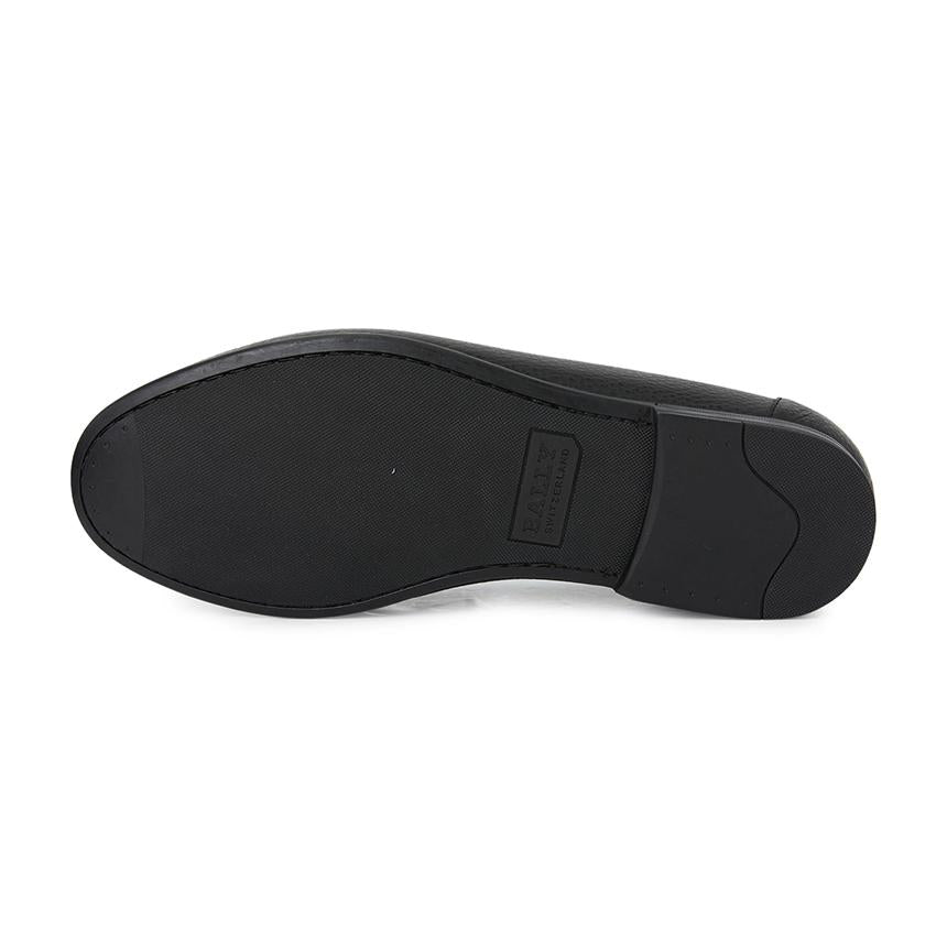 BALLY Black Leather Penny Loafers for Men 6313261