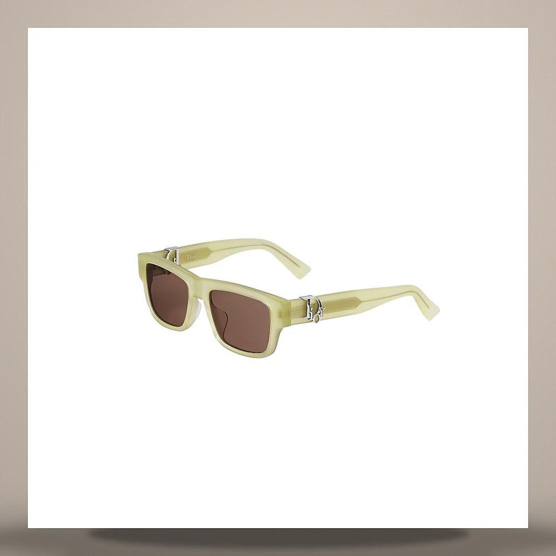 DIOR Oblique S3F Yellow Rectangular Sunglasses DOBLS3FXR 66F0