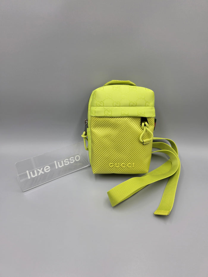 GUCCI Nexus Mini Sling Bag Bright Green Crossbody Bag