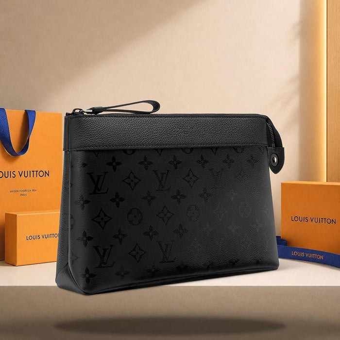 Louis Vuitton Black Pochette Voyage Souple Clutch