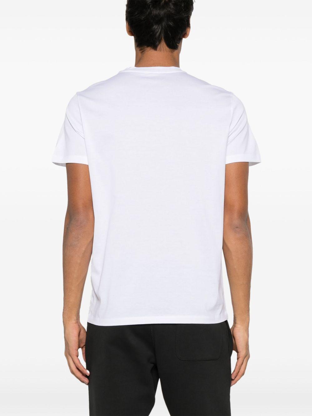 Moncler White Short Sleeve Cotton T-Shirt for Men