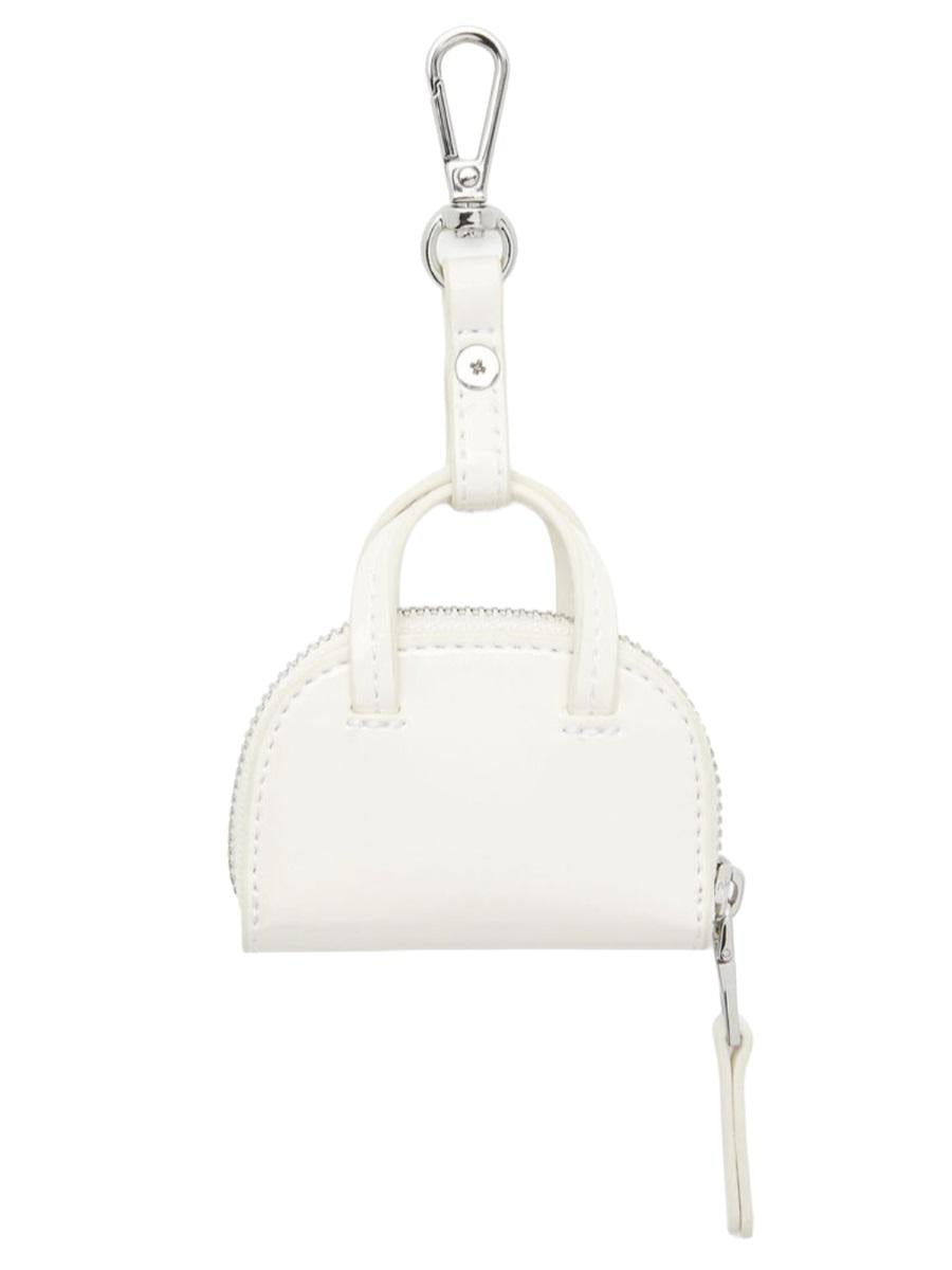 DIESEL Silver-Tone Metal Logo Keyring Keychain