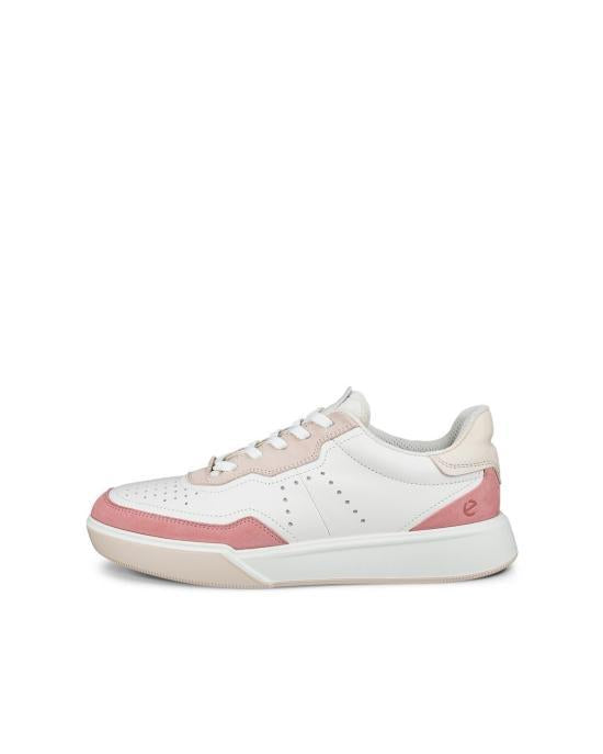 ecco Old Rose White Dust Leather Sneakers 272813 61255
