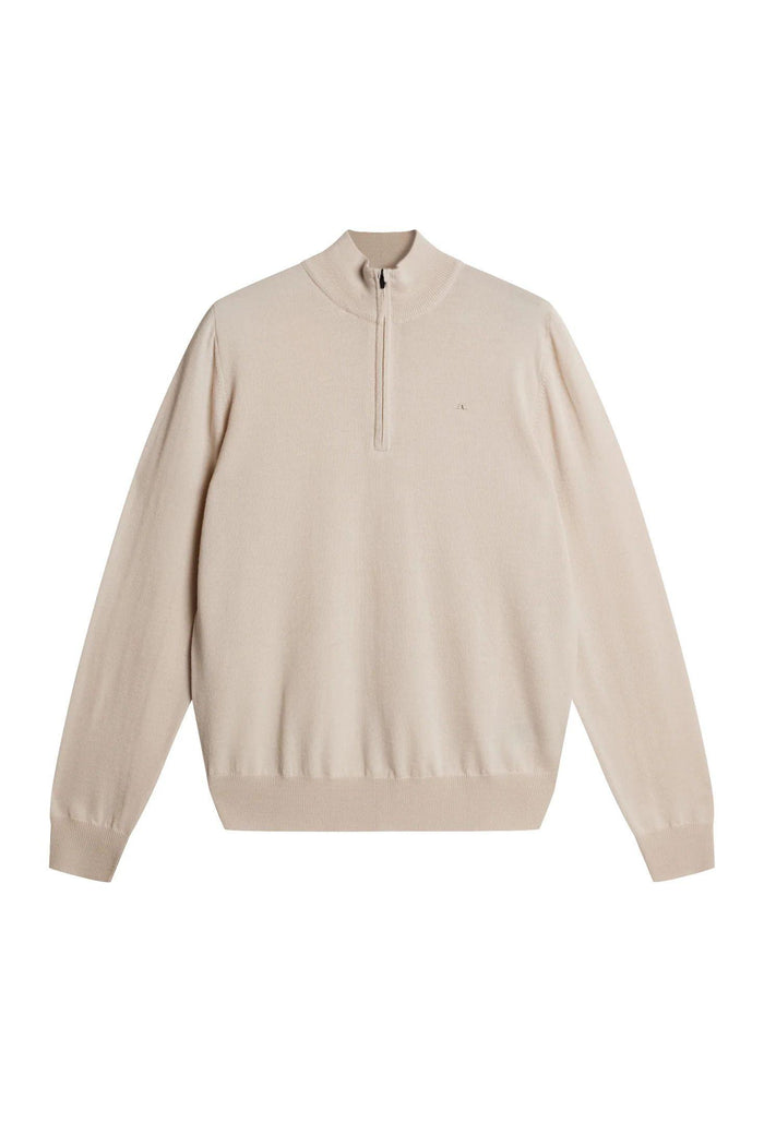 J LINDEBERG Men’s Merino Quarter-Zip Knit Sweater Beige