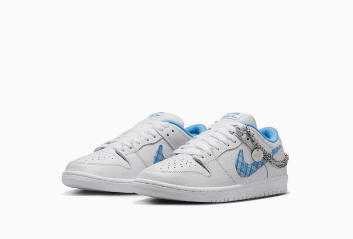 Nike x Nicole Hause SB Dunk Low Pro White Blue Low-Top Sneakers FZ8802 100