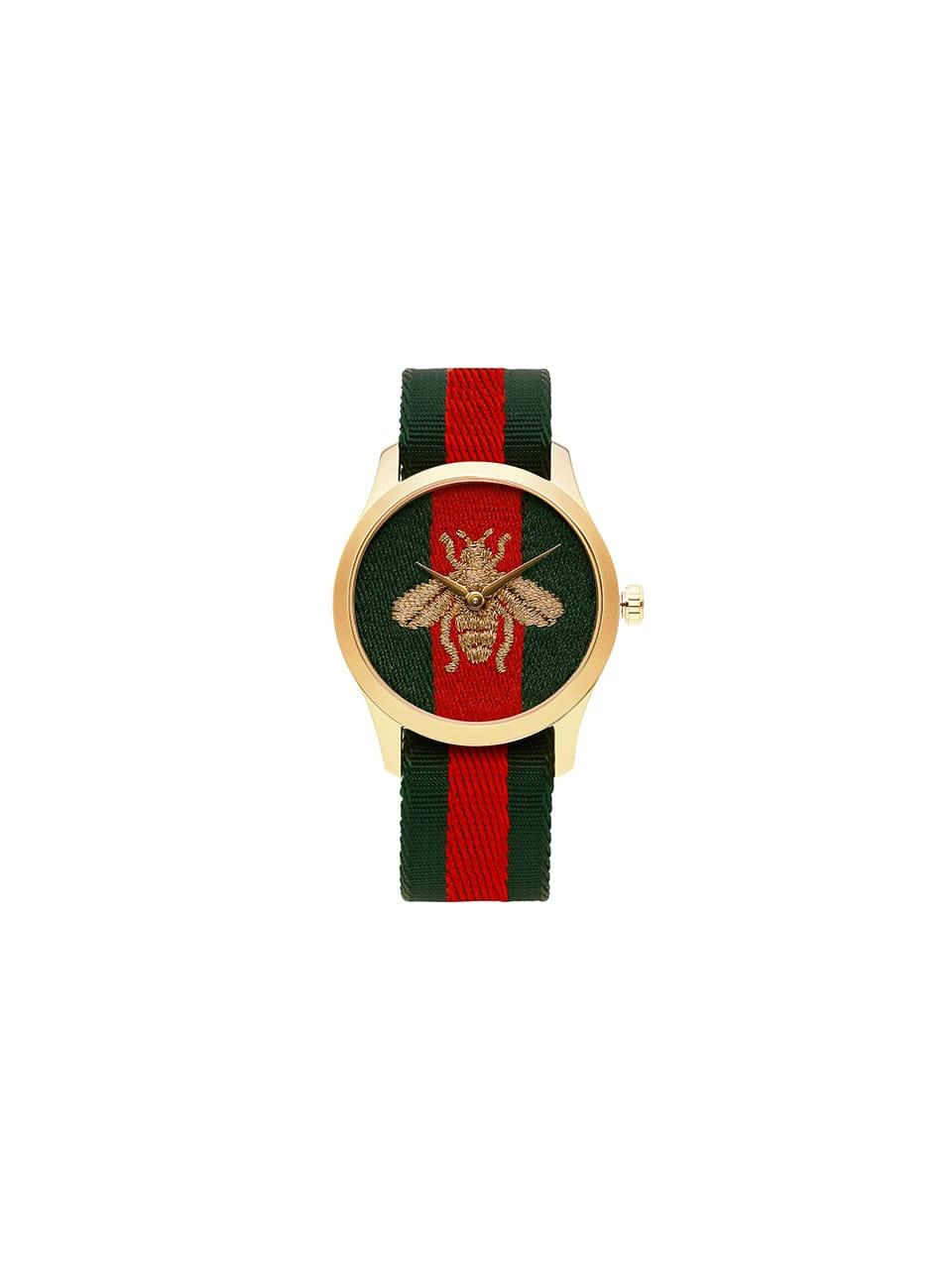 GUCCI Stainless Steel Fabric Strap Unisex Watch