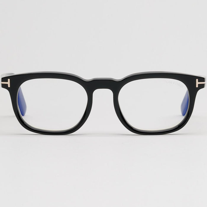 TOM FORD Blue Light Blocking Square Frame Glasses Asian Fit Acetate TF5930DB 001