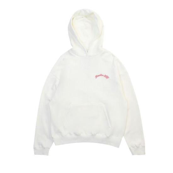 Awake NY Cream Cotton Pullover Hoodie for Women AWKU242 PRHD002