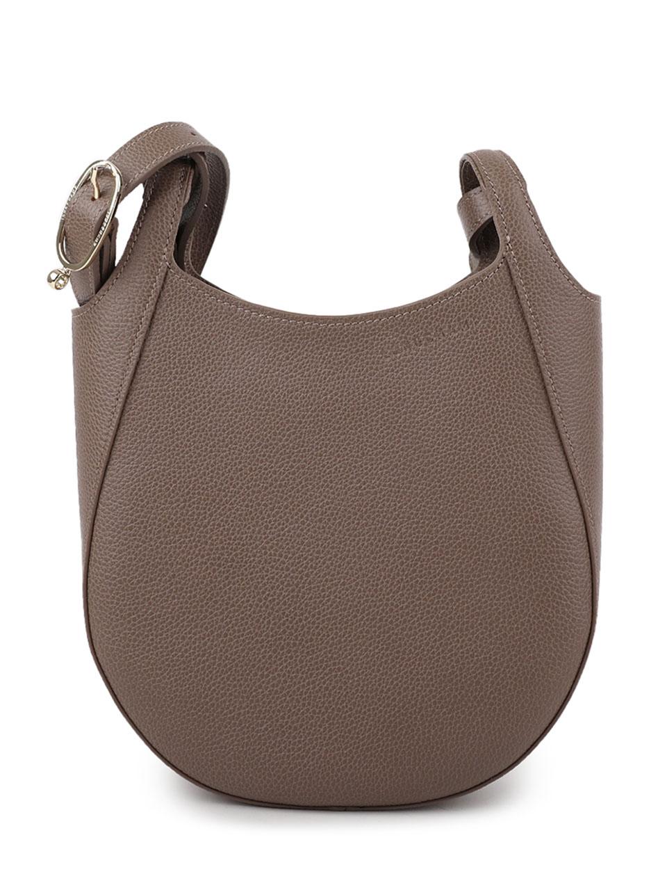 Longchamp Le Pliage Cuir Small Crossbody Bag Black Leather
