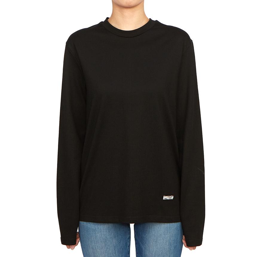 JIL SANDER Women’s Long Sleeve T-Shirt Black Cotton