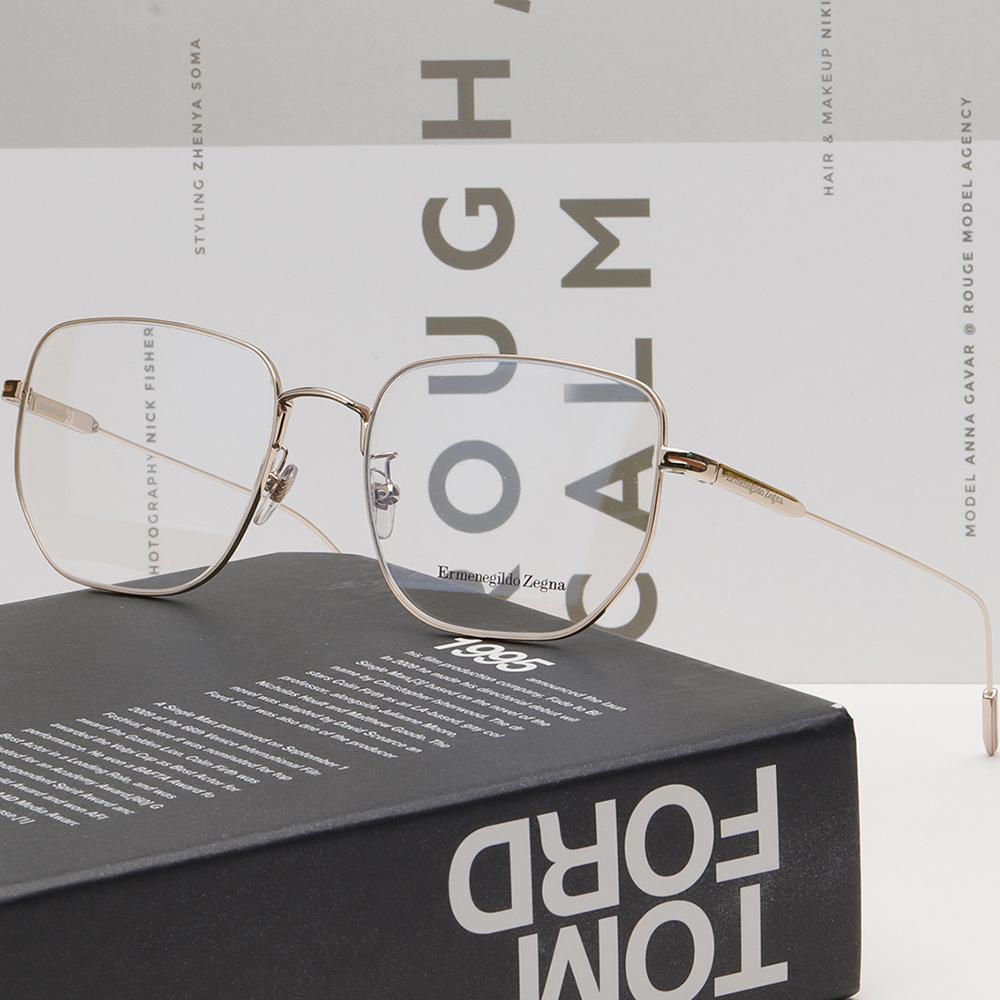 Zegna Classic Gold Metal Unisex Eyeglass Frames EZ5222D 028