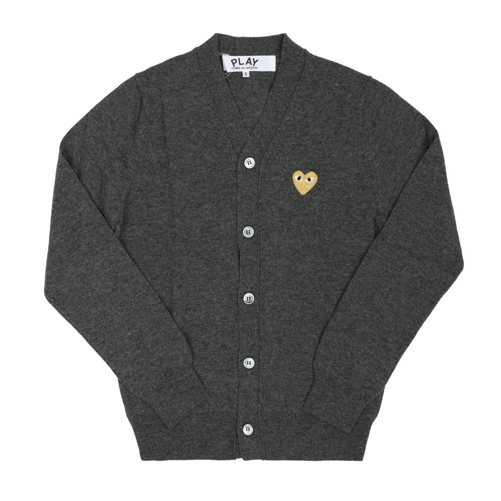 Comme des Garcons Play Gold Heart Patch Unisex Cardigan AX N050 051 3