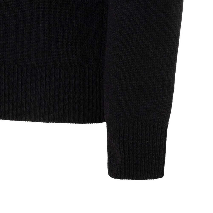 STONE ISLAND Black Half Knit Round Neck Unisex Sweater