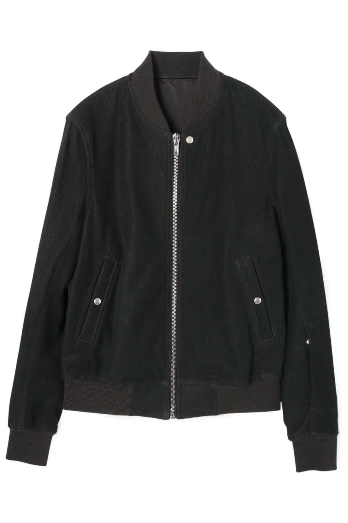 Rick Owens Grain Nubuck Leather Classic Flight Jacket Black RU01D3782 LCK 09