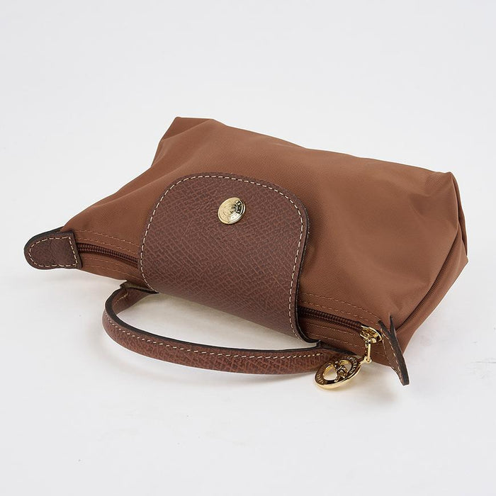 Longchamp Le Pliage Handle Pouch Women’s Nylon Clutch, Beige