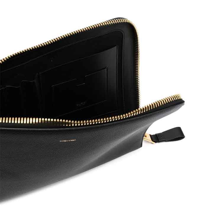 TOM FORD Buckley Leather Clutch Bag Black Men’s LCL213G 3BN18