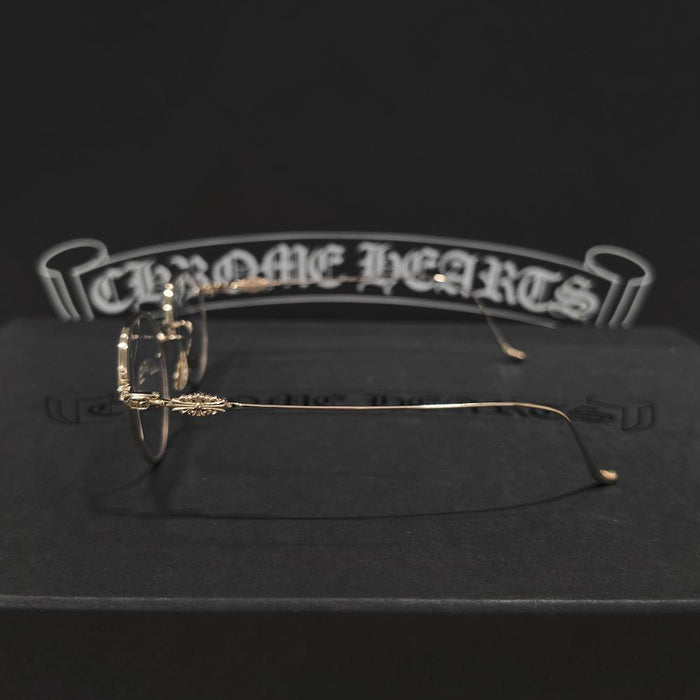 Chrome Hearts Basilictorian Gold Trim Eyeglasses