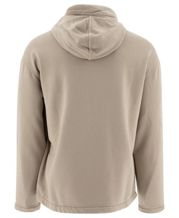 CP Company Brushed Emerized Diagonal Fleece Hoodie Men’s Green