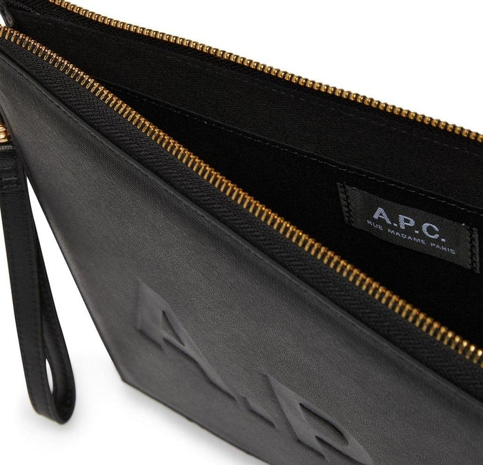 A.P.C. Logo Tablet Market Clutch Black PUABL M63567 LZZ