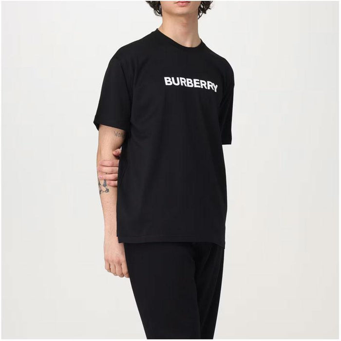BURBERRY Logo Print Oversize T-Shirt Black Men’s