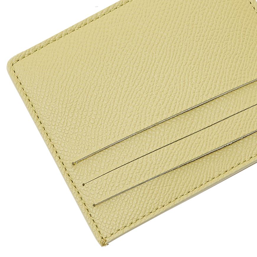 Maison Margiela Unisex Stitch Logo Leather Card Holder Brown