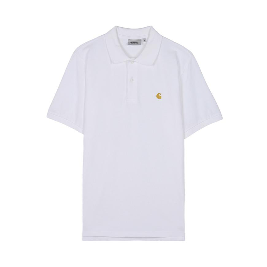 CARHARTT WIP Chase Pique Polo Shirt Men’s Black Short Sleeve