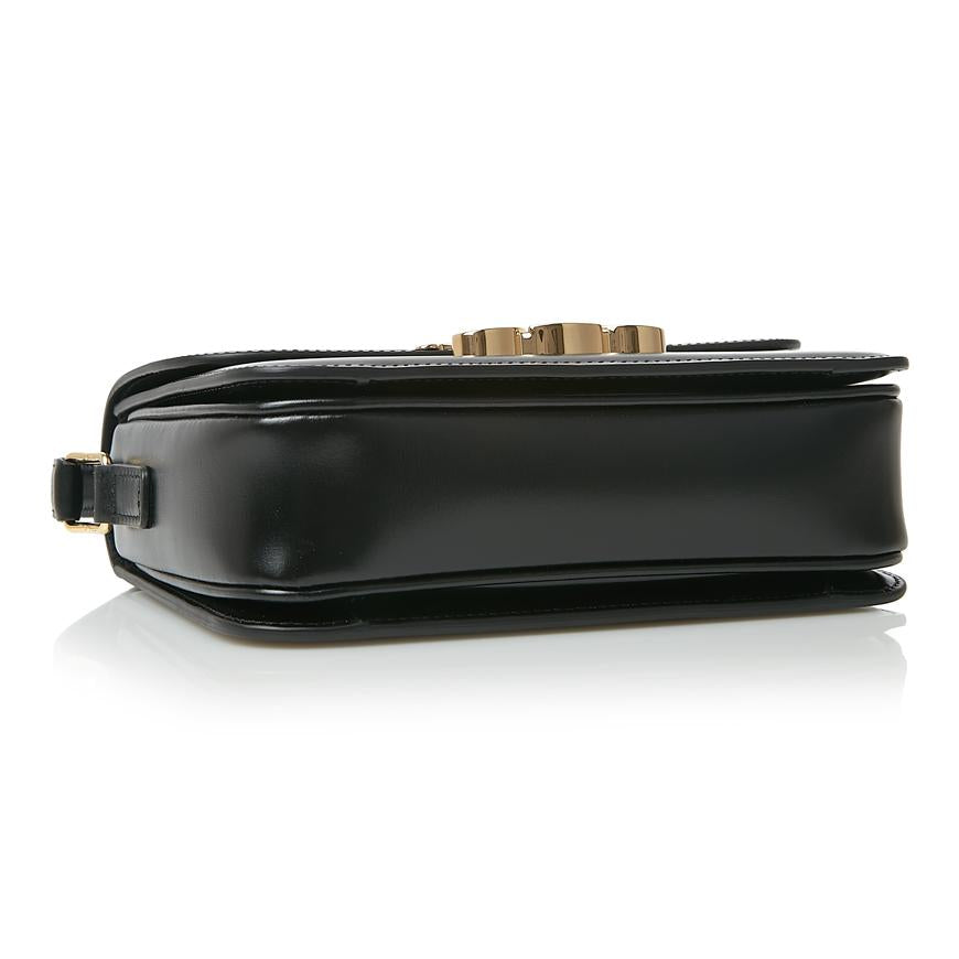 CELINE Teen Triomphe Crossbody Bag Black Leather Shoulder Bag