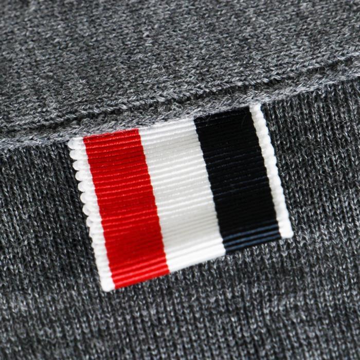THOM BROWNE Fine Merino Stripe Relaxed V-Neck Cardigan