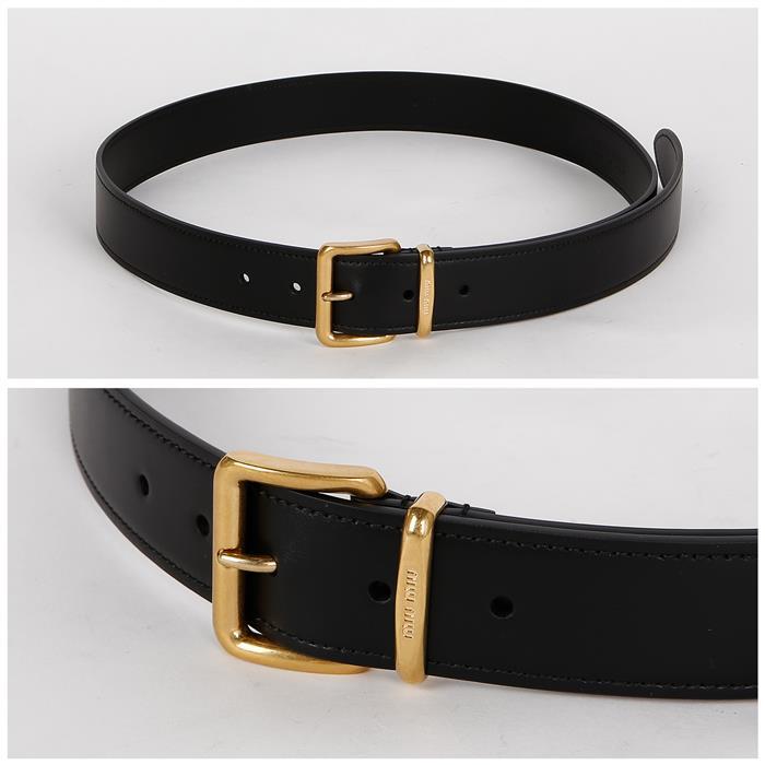 Miu Miu Logo Leather Belt 5CC536 2AIX F0002