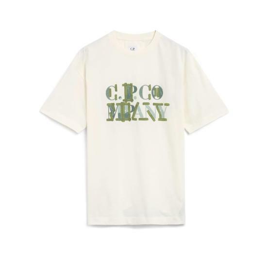 CP Company Jersey Blur Logo T-Shirt Blood Red Men’s Top