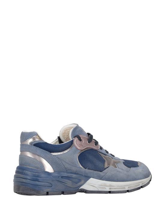 GOLDEN GOOSE Blue Denim Grey Low-Top Sneakers for Men