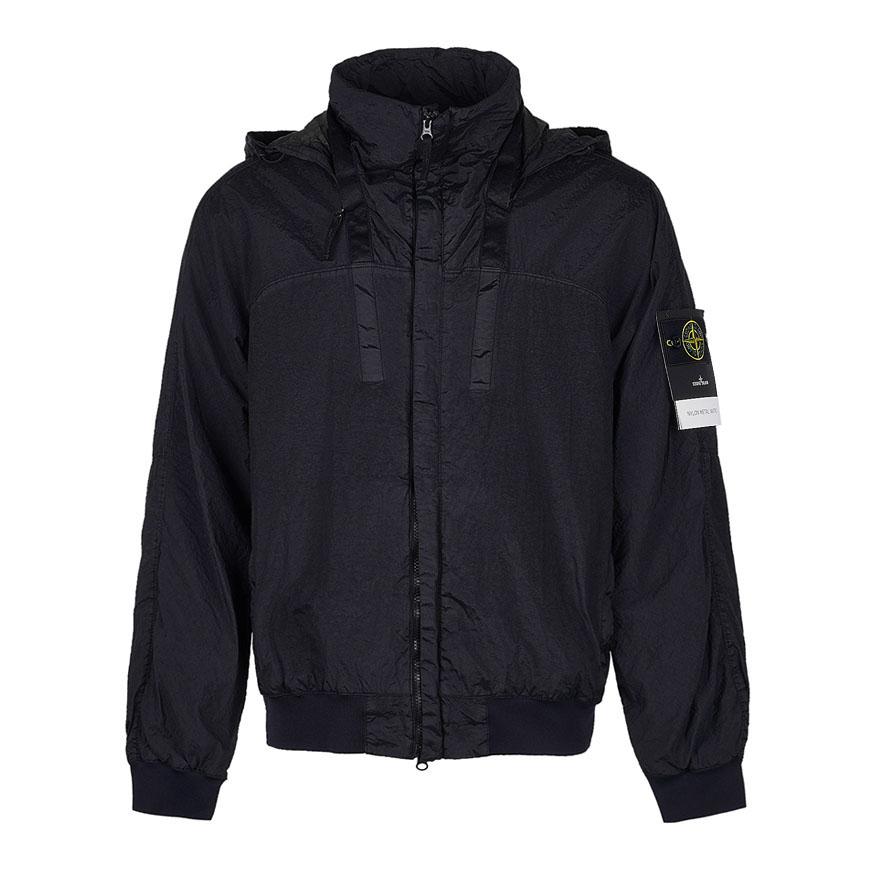 STONE ISLAND Men’s Windproof Stand Collar Jacket Black