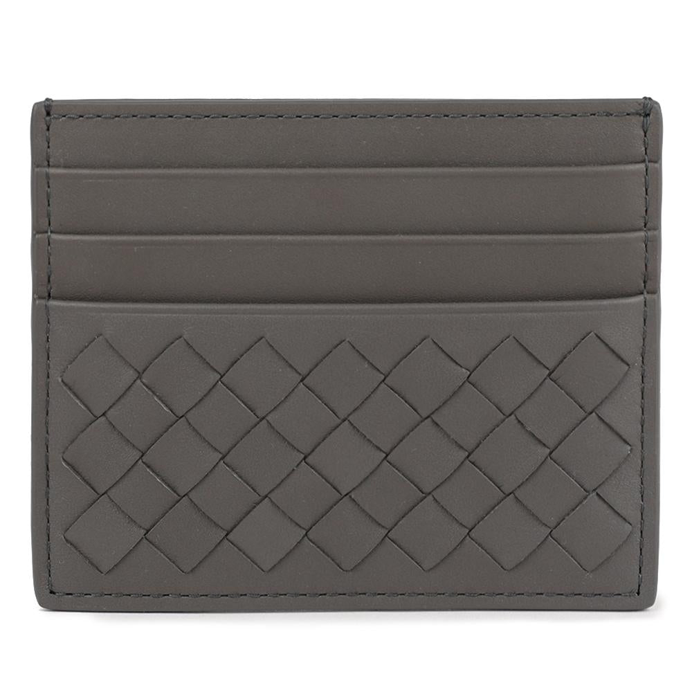 Bottega Veneta Intrecciato Leather Card Holder Black 522326 V47W1 1423