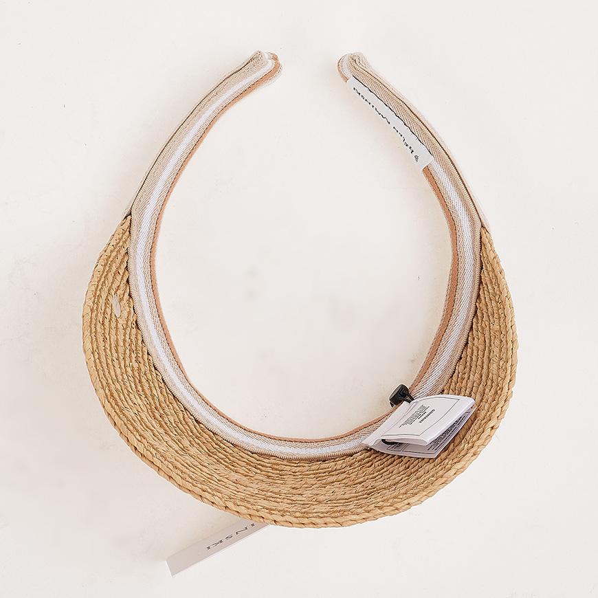 HELEN KAMINSKI Bianca 8 Visor Hat Women’s Natural HAT52203 NATURAL NOUGAT STRIPE