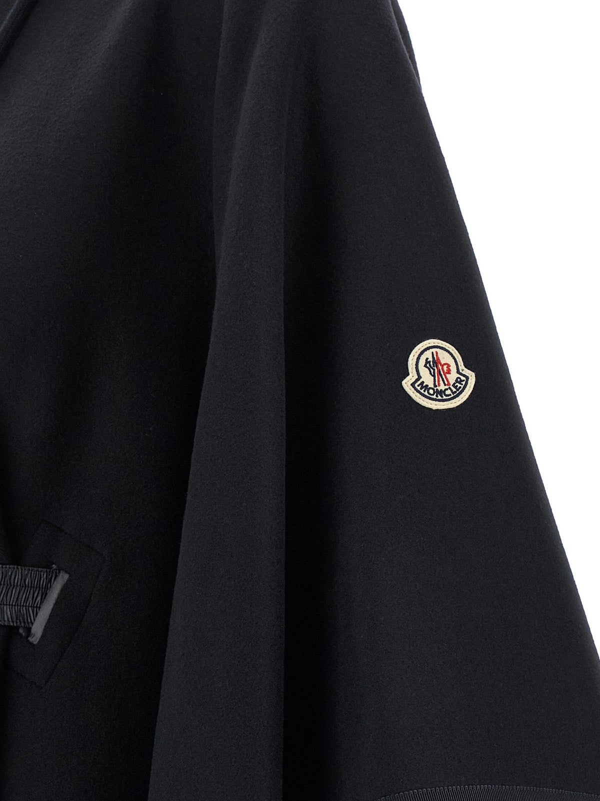 Moncler Navy Wool-Blend Cape Vest