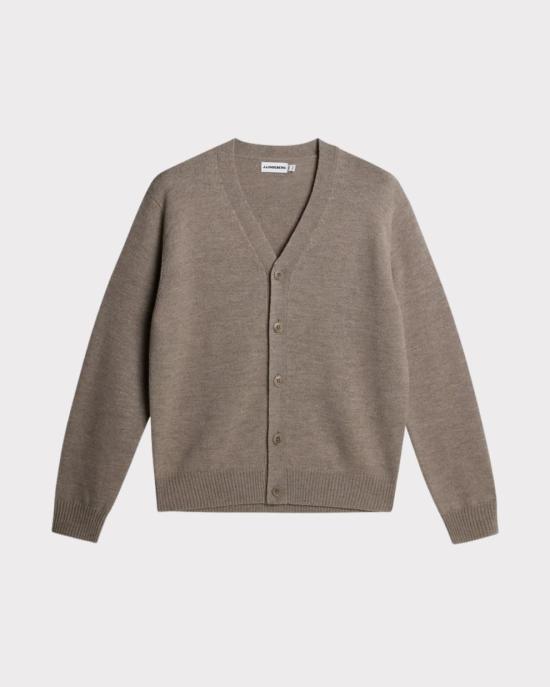 J LINDEBERG Brindle Melange Knit Cardigan for Men FMKW15267 C158